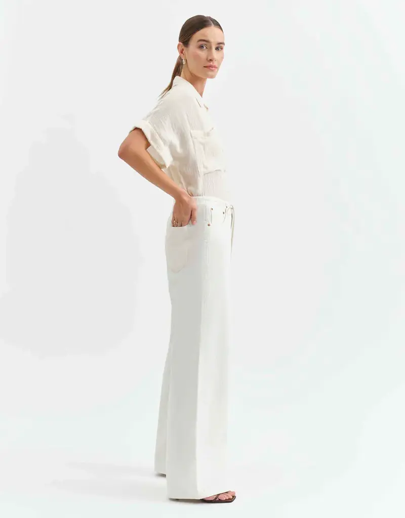 J.HOFFMAN'S Madison MidRise Wide Leg- Milkshake