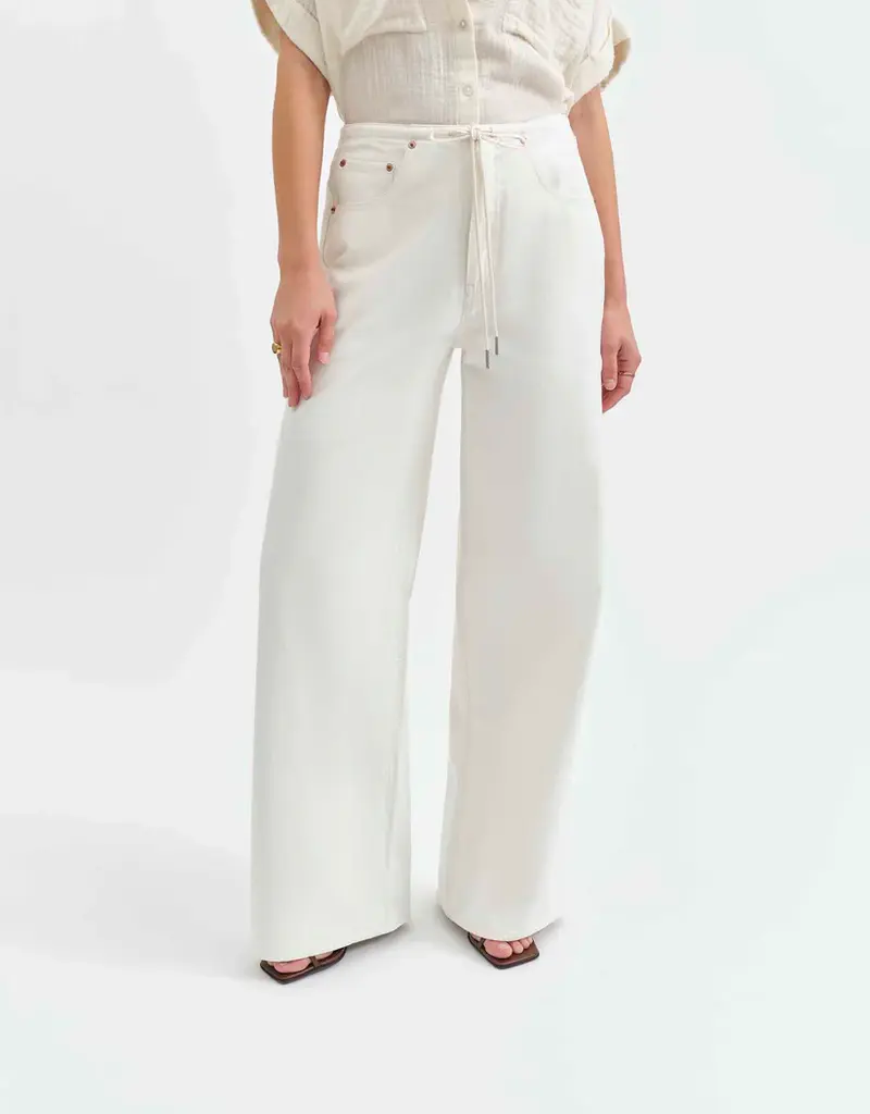 J.HOFFMAN'S Madison MidRise Wide Leg- Milkshake