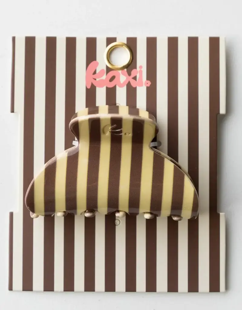 J.HOFFMAN'S Girlhood Midi Claw- Striped Brown