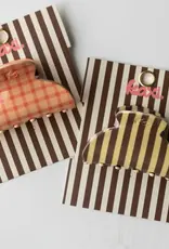 J.HOFFMAN'S Girlhood Midi Claw- Striped Brown