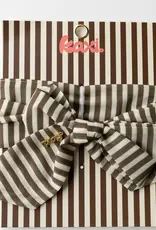 J.HOFFMAN'S Girlhood Striped Hair Scarf- Brown