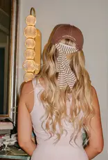 J.HOFFMAN'S Girlhood Striped Hair Scarf- Brown