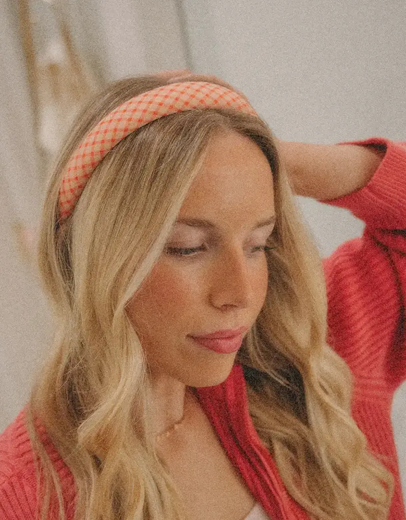 J.HOFFMAN'S Girlhood Plaid Skinny Padded Headband