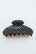 J.HOFFMAN'S Black & White Dot Oversized Claw Clip