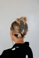 J.HOFFMAN'S Black & White Dot Oversized Claw Clip