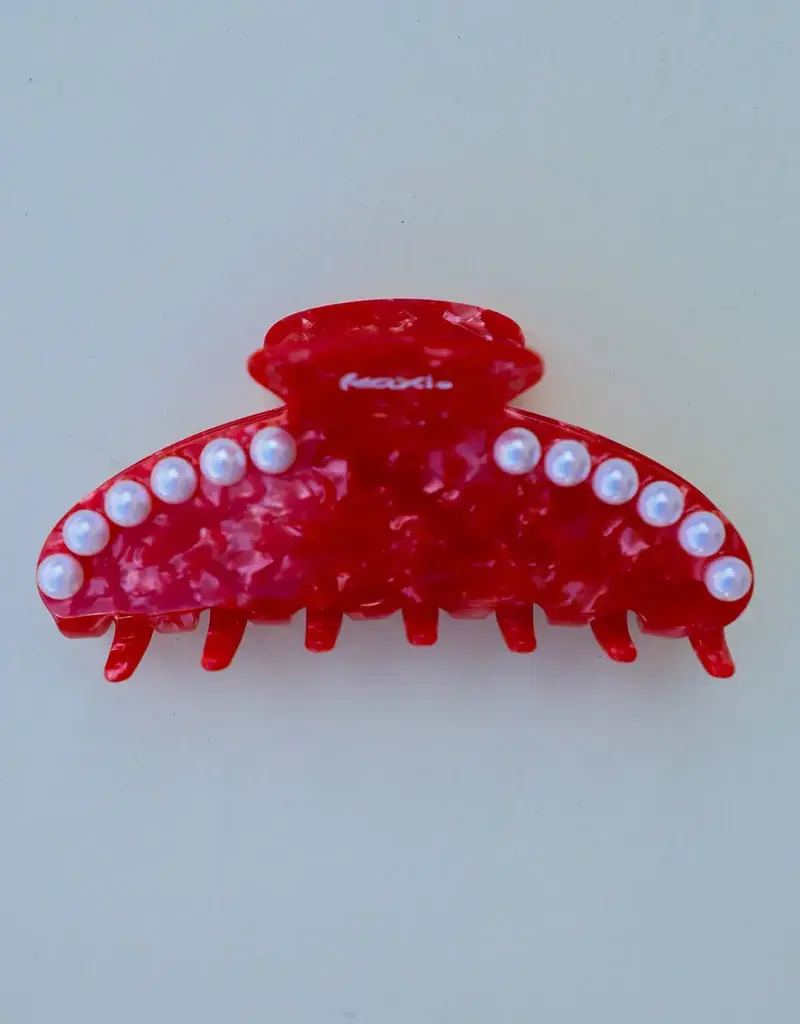 J.HOFFMAN'S Holiday Red Claw Clip- Oversized