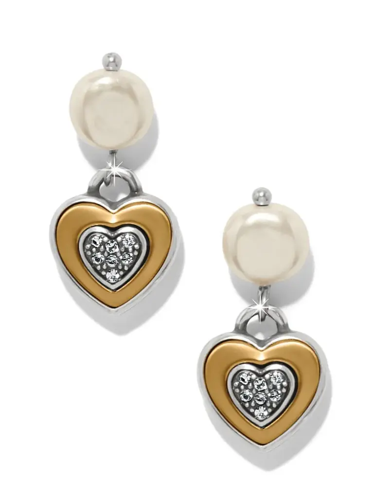 One Heart Pearl Post Drop