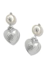 One Heart Pearl Post Drop