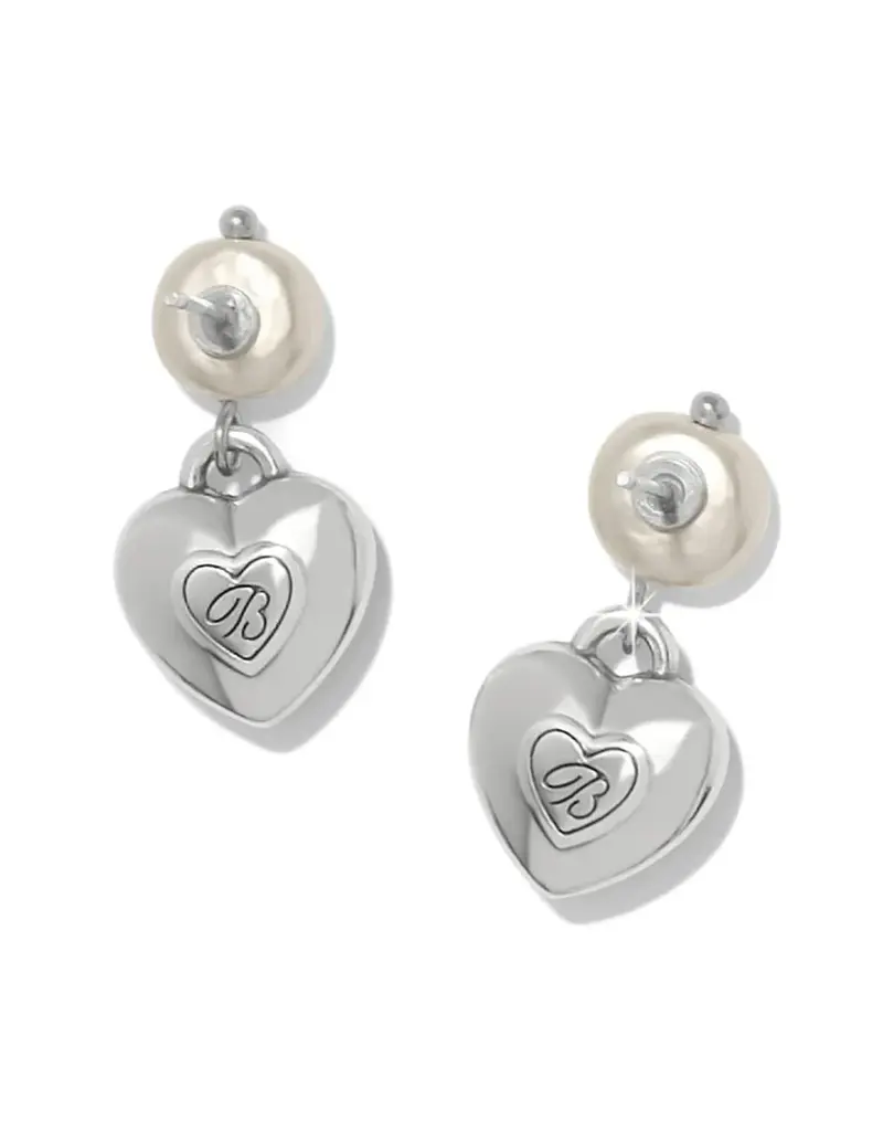 One Heart Pearl Post Drop