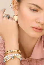 One Heart Pearl Stretch Bracelet