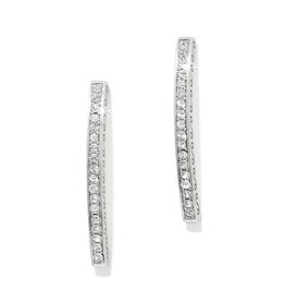 Meridian Geo Bar Post Earring in Silver