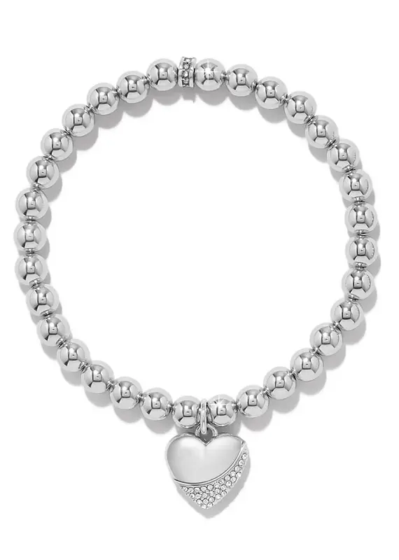 Meridian Petite Wave Heart Bracelet in Silver
