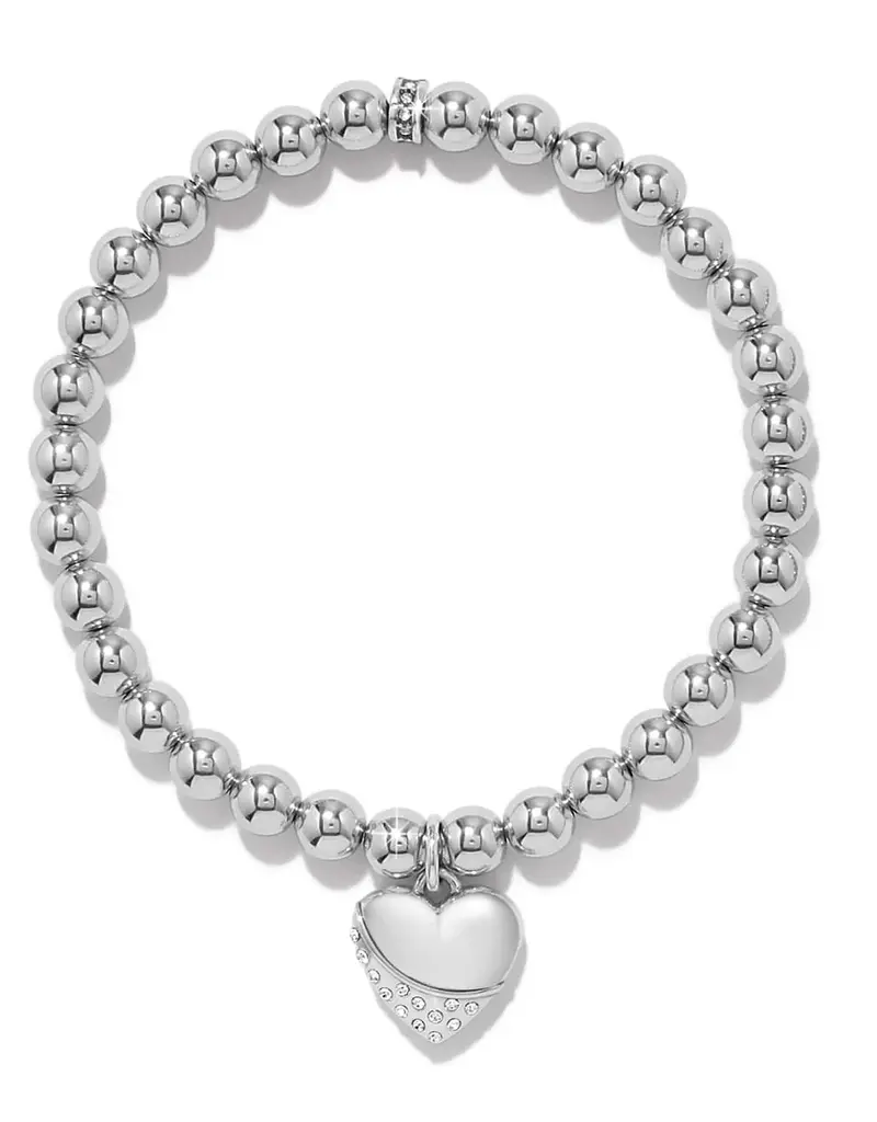 Meridian Petite Wave Heart Bracelet in Silver