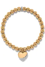 Meridian Petite Wave Heart Bracelet in Gold