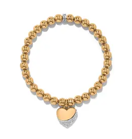 Meridian Petite Wave Heart Bracelet in Gold