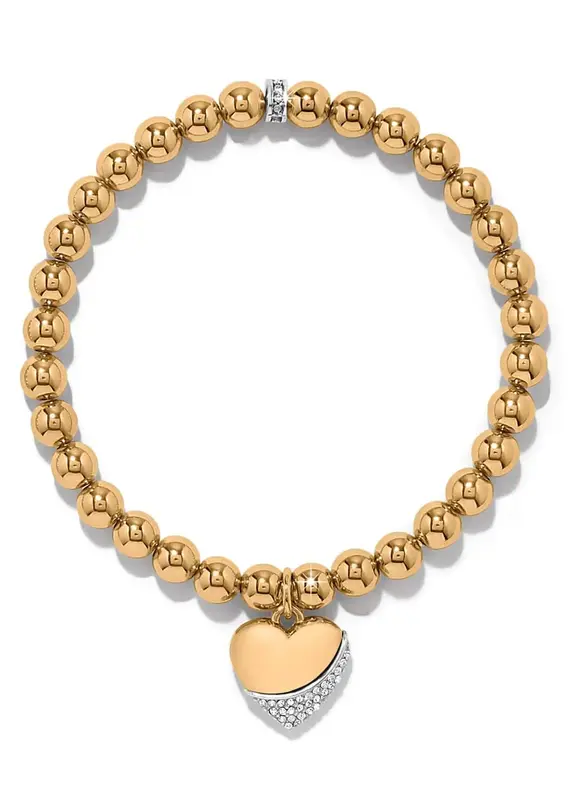 Meridian Petite Wave Heart Bracelet in Gold