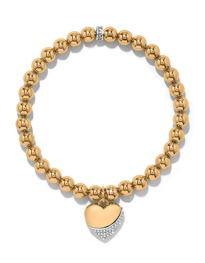 Meridian Petite Wave Heart Bracelet in Gold