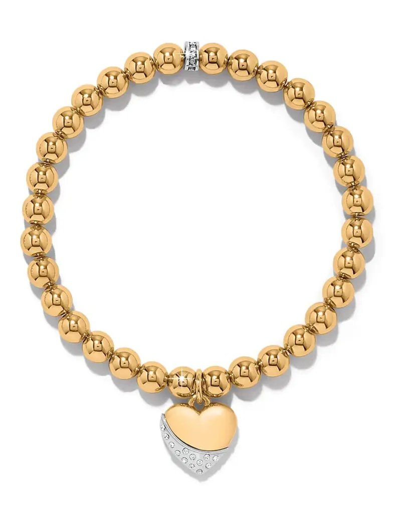 Meridian Petite Wave Heart Bracelet in Gold