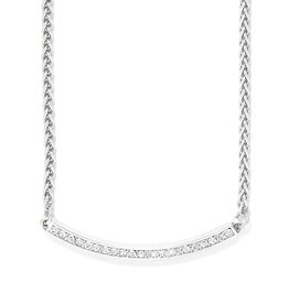 Meridian Geo Bar Necklace in Silver