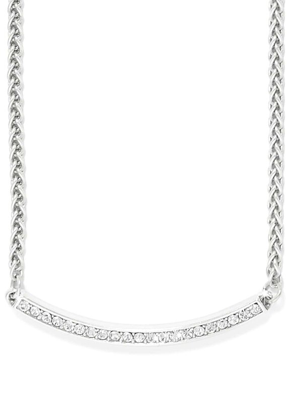 Meridian Geo Bar Necklace in Silver