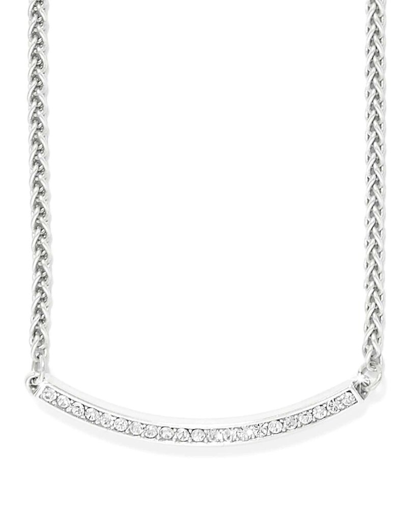 Meridian Geo Bar Necklace in Silver