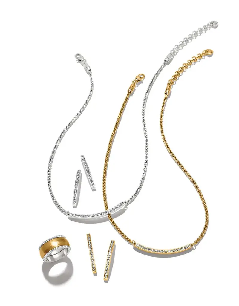 Meridian Geo Bar Necklace in Silver