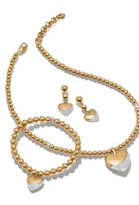 Meridian Petite Wave Heart Necklace in Gold