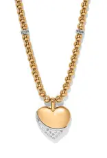 Meridian Petite Wave Heart Necklace in Gold