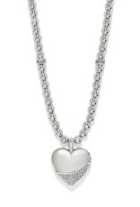 Meridian Petite Wave Heart Necklace in Silver