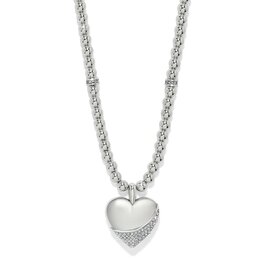 Meridian Petite Wave Heart Necklace in Silver