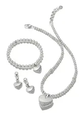 Meridian Petite Wave Heart Necklace in Silver