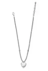 Meridian Petite Wave Heart Necklace in Silver