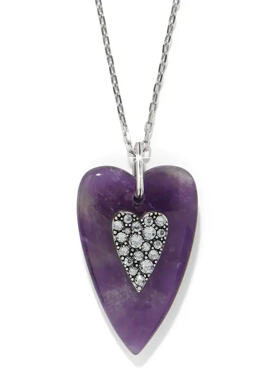 Love Messages B You Necklace in Amethyst