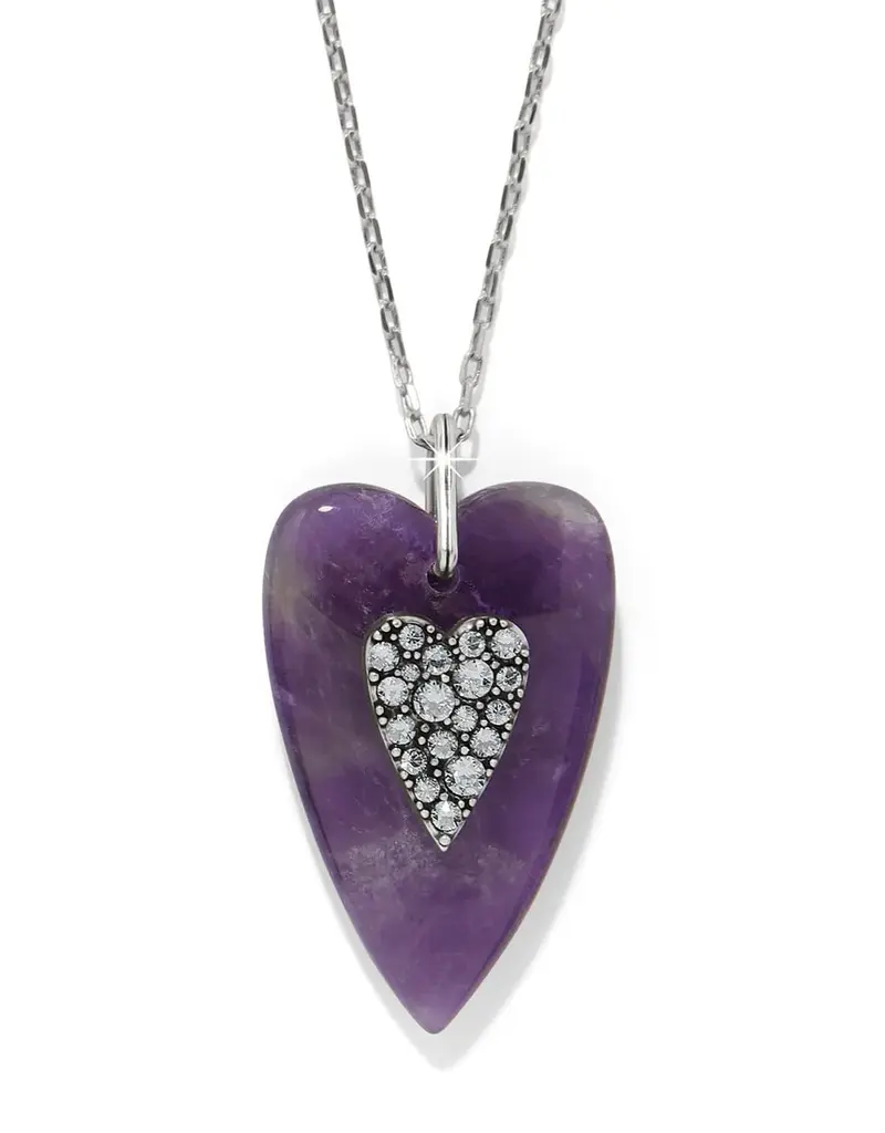 Love Messages B You Necklace in Amethyst