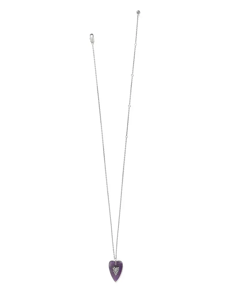 Love Messages B You Necklace in Amethyst