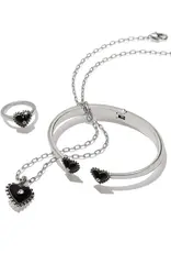 Pretty Tough Amour Heart Open Hinges Bangle