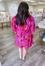 J.HOFFMAN'S Charming Snakes Dress- Hot Pink