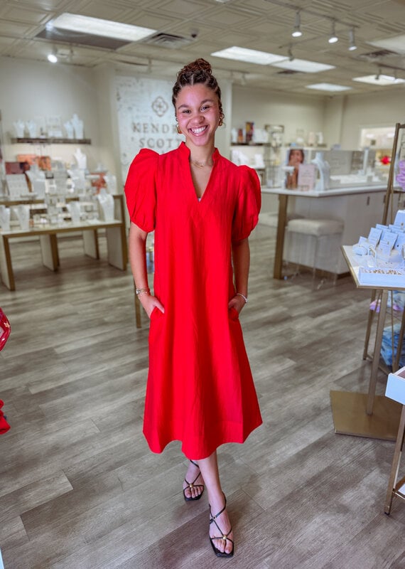 J.HOFFMAN'S Hampton Dress- Cardinal Red