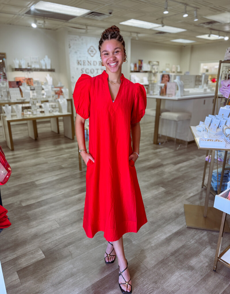 J.HOFFMAN'S Hampton Dress- Cardinal Red