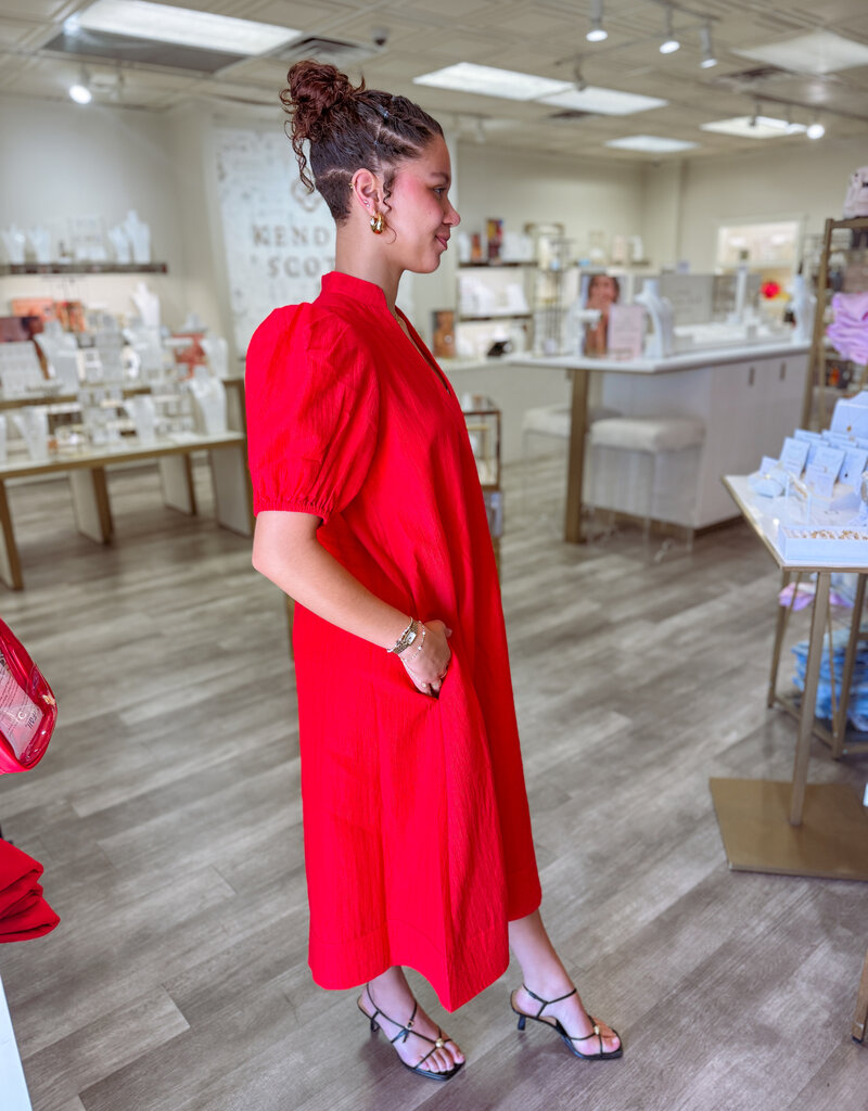 J.HOFFMAN'S Hampton Dress- Cardinal Red