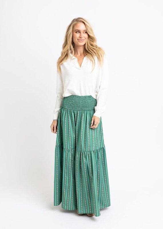 J.HOFFMAN'S Striped Crush Skirt