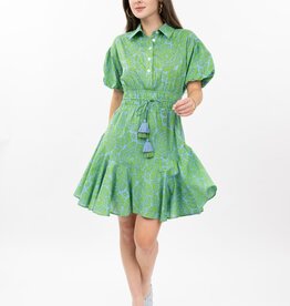 J.HOFFMAN'S Kallie Shirt Dress- Green