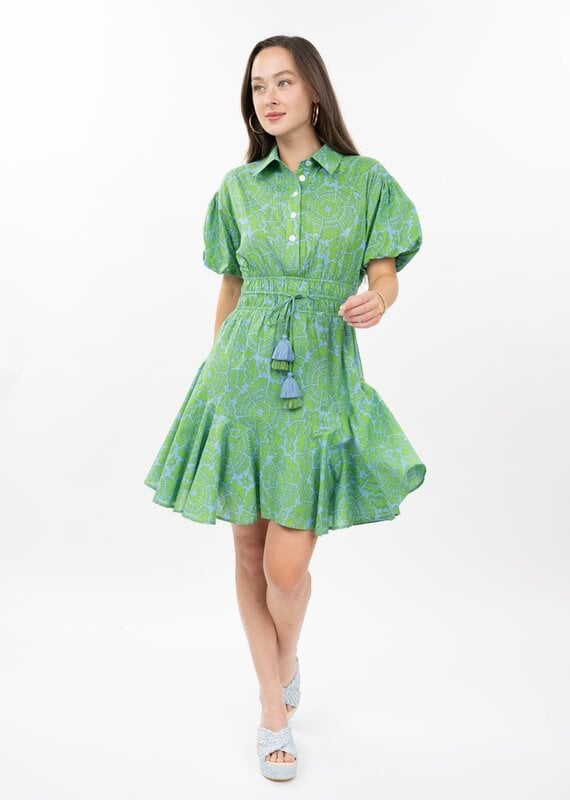 J.HOFFMAN'S Kallie Shirt Dress- Green