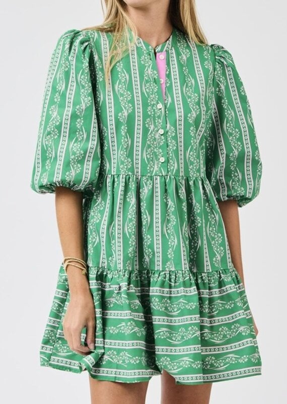 J.HOFFMAN'S Riley Garden Lace Dress- Green