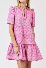 J.HOFFMAN'S Adelyn Lillies Dress- Fuschia