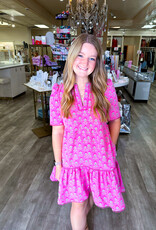 J.HOFFMAN'S Adelyn Lillies Dress- Fuschia