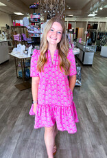 J.HOFFMAN'S Adelyn Lillies Dress- Fuschia