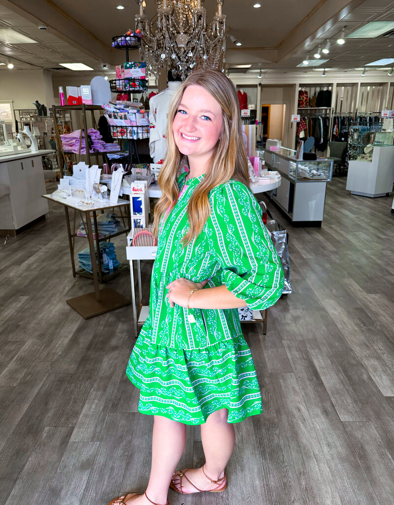 J.HOFFMAN'S Riley Garden Lace Dress- Green