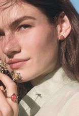 KENDRA SCOTT Ladybug Stud Earrings Red Vermillion Magnesite