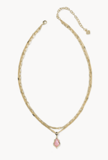 KENDRA SCOTT Adriana Scallop Frame Gold Multi Strand Necklace